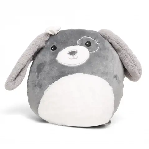Fuzzbuzz Supersoft Cushion Dog, Soft Coys for Kids, White