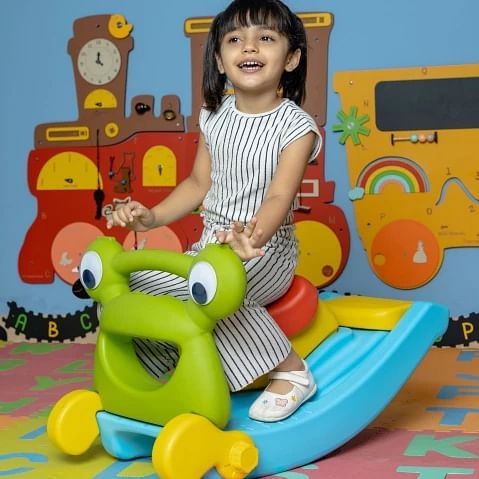 Zoozi 2 In 1 From Shaped Slide & Rocker Combo for Toddlers and Babies, Multicolour 2Y+