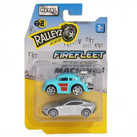 Ralleyz Firefleet Jet Set Go Diecast Car, Pack of 2, Multicolour, 3Y+