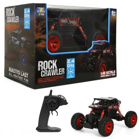 Ralleyz Rock Crawler Remote Control Car, 6Y+, Red & Black