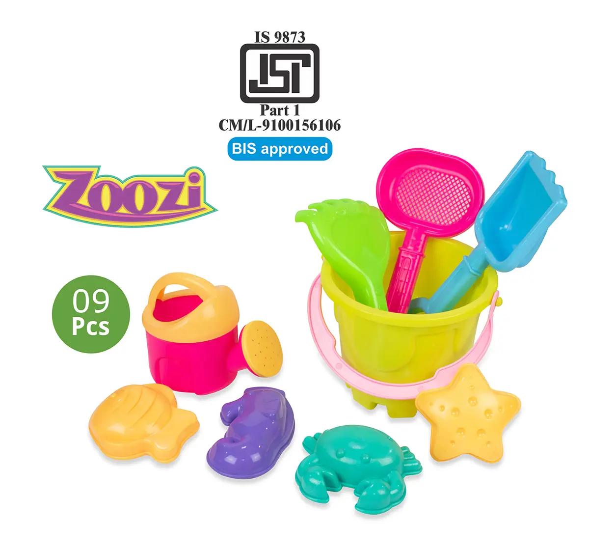 Zoozi Beach set of 9 Pieces for kids Multicolor 18M+