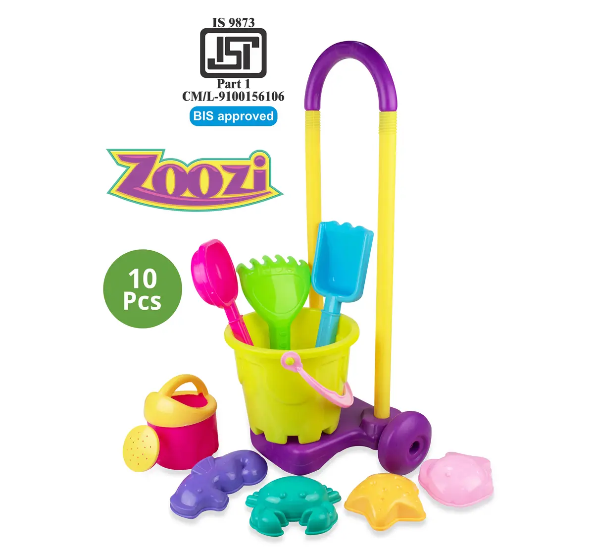 Zoozi Beach set with Trolley for kids Multicolor 18M+