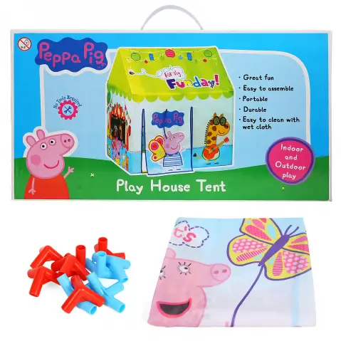 Peppa Pig Play Tent House, Indoor & Outdoor Play, 3Y+, Multicolour