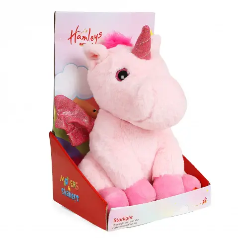 Fuzzbuzz Light Up Horn Unicorn Soft Toys for Kids, 18M+, Pink