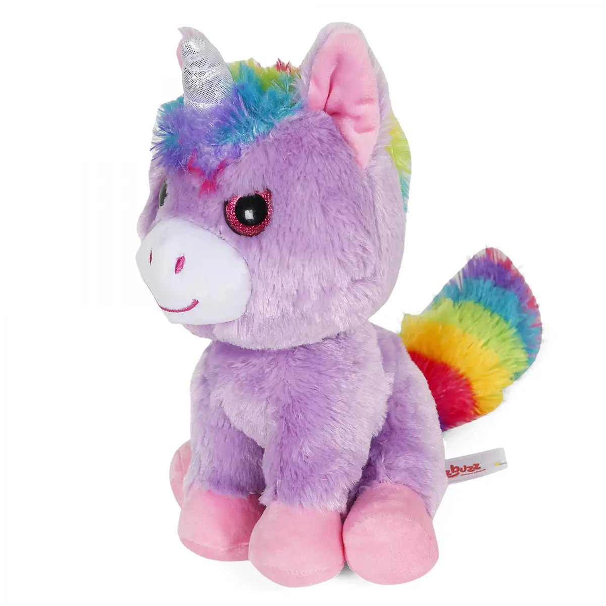 Fuzzbuzz Unicorn Beaniboos Soft Toys for Kids, 18M+, Purple