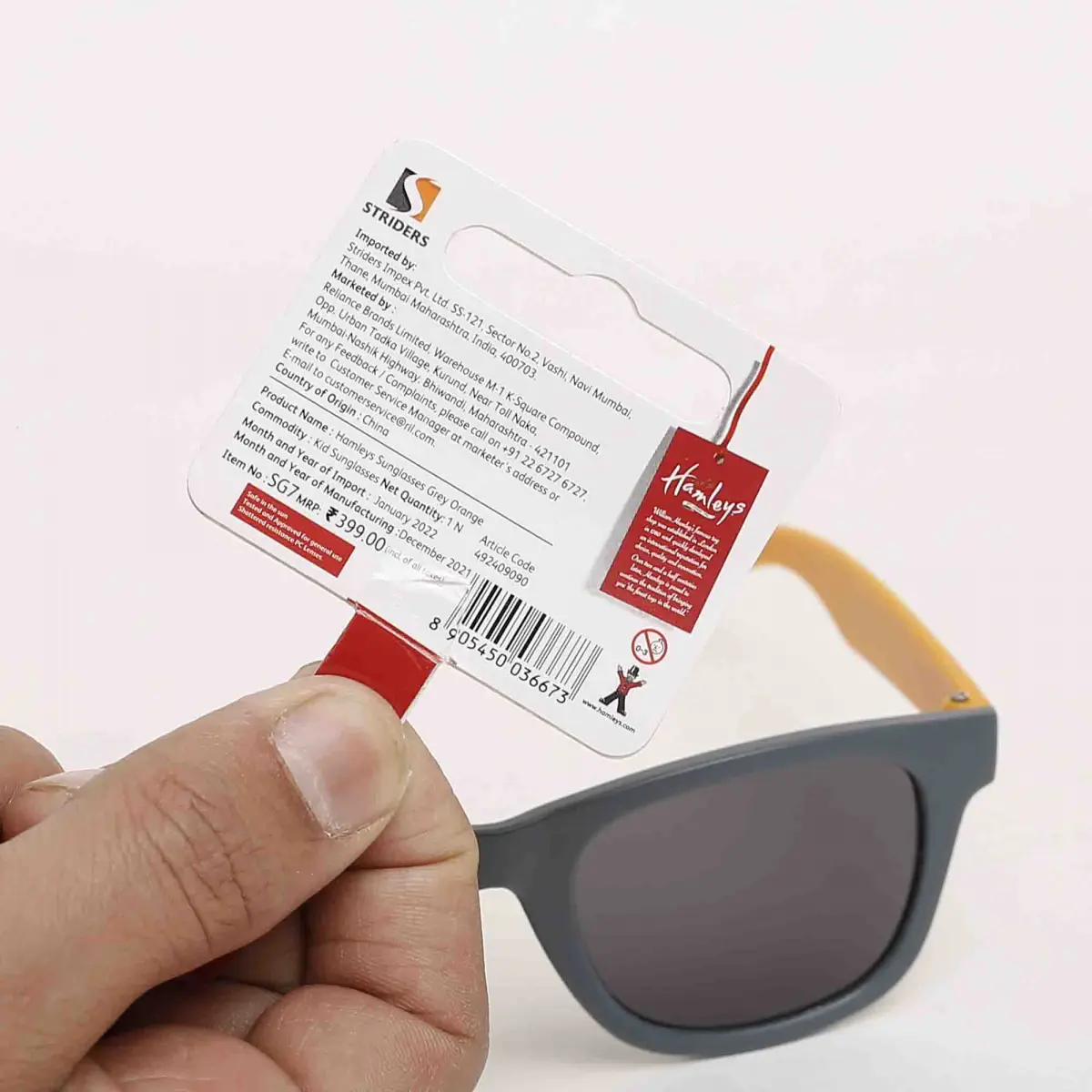 Hamleys Sunglasses for Kids Sky Grey & Orange, 3Y+