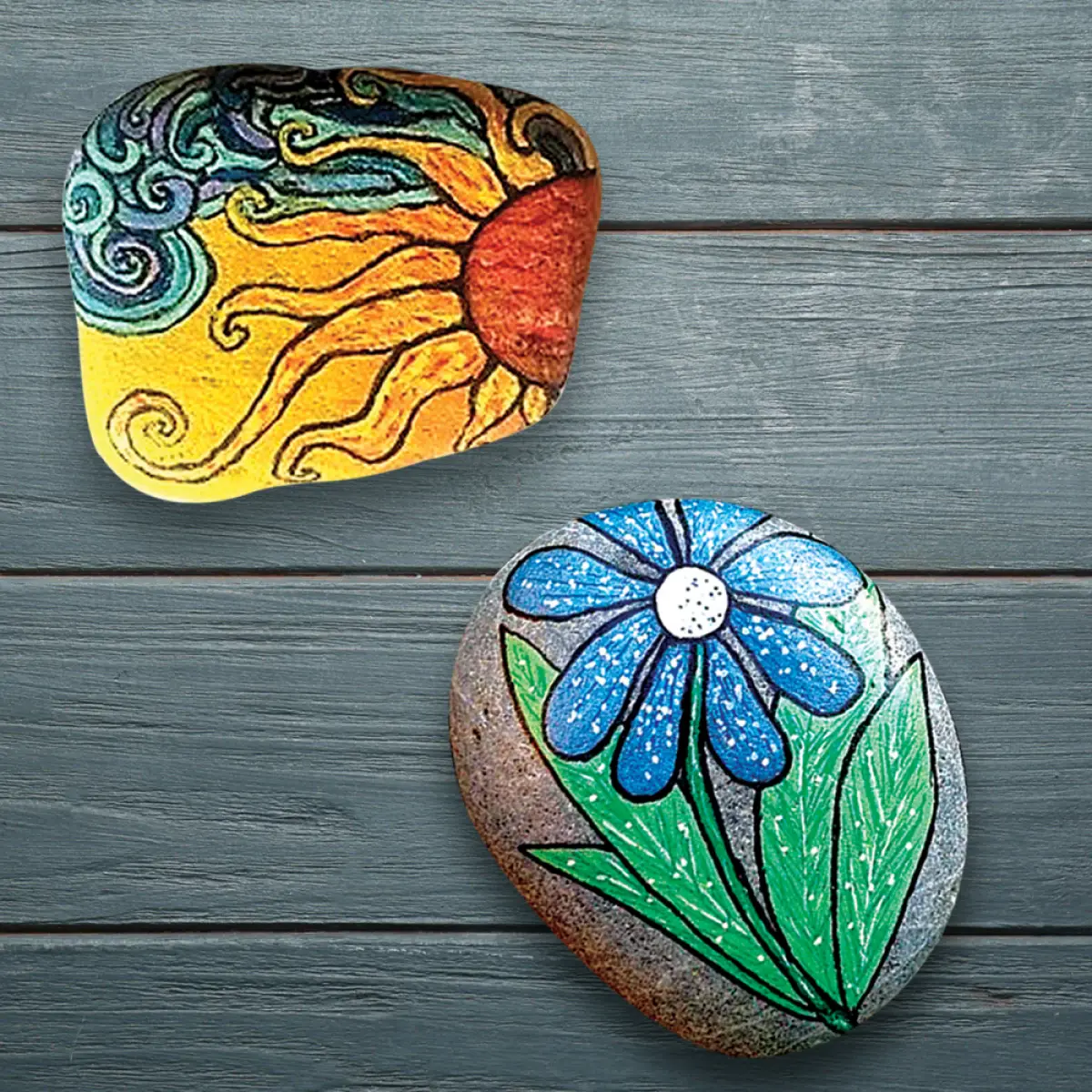 Toykraftt Rock Stone Painting Kit Artistic Rock Painting Multicolour, 7Y+