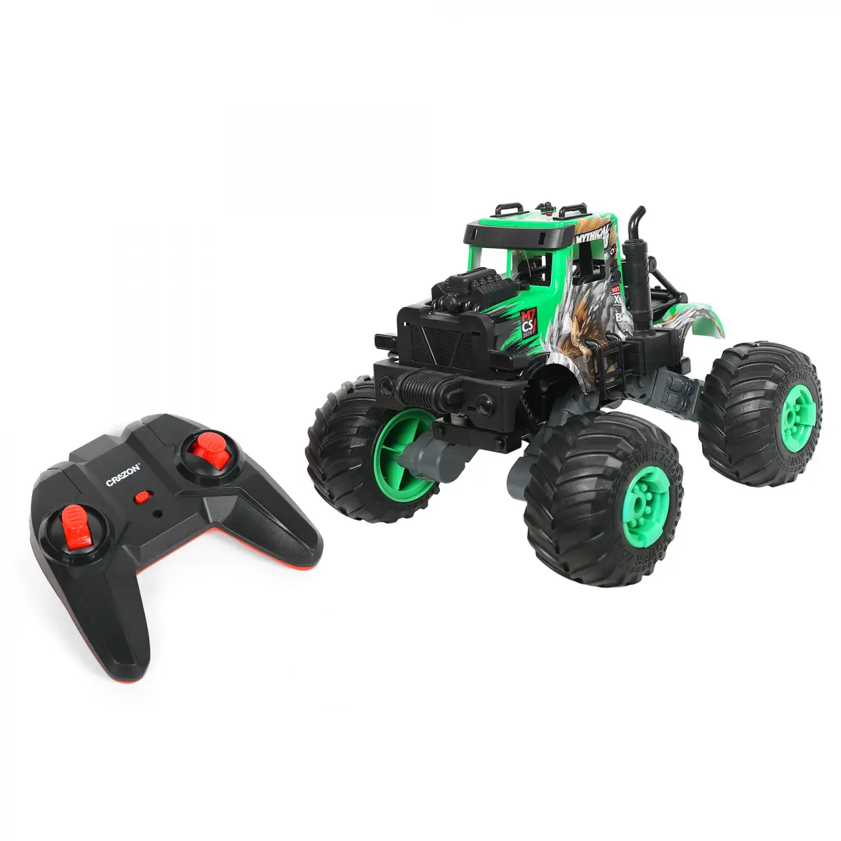 Ralleyz Monster Racing Car, 4 Wheel Drive, Remote Control Toys, 8Y+, Green