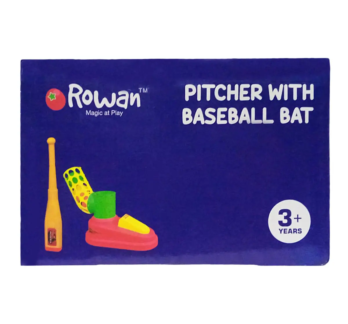Rowan Automatic Piture with Baseball & Bat, 3Y+