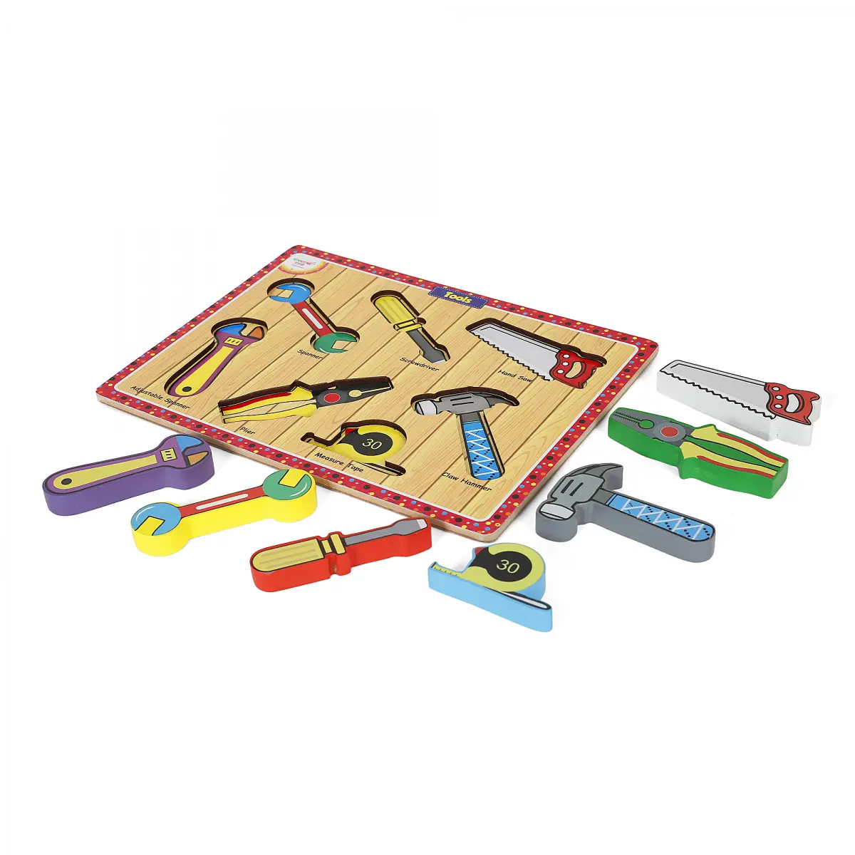 Shooting Star Wooden Chunky Tools Puzzles, 18M+, 7 PCs, Multicolour
