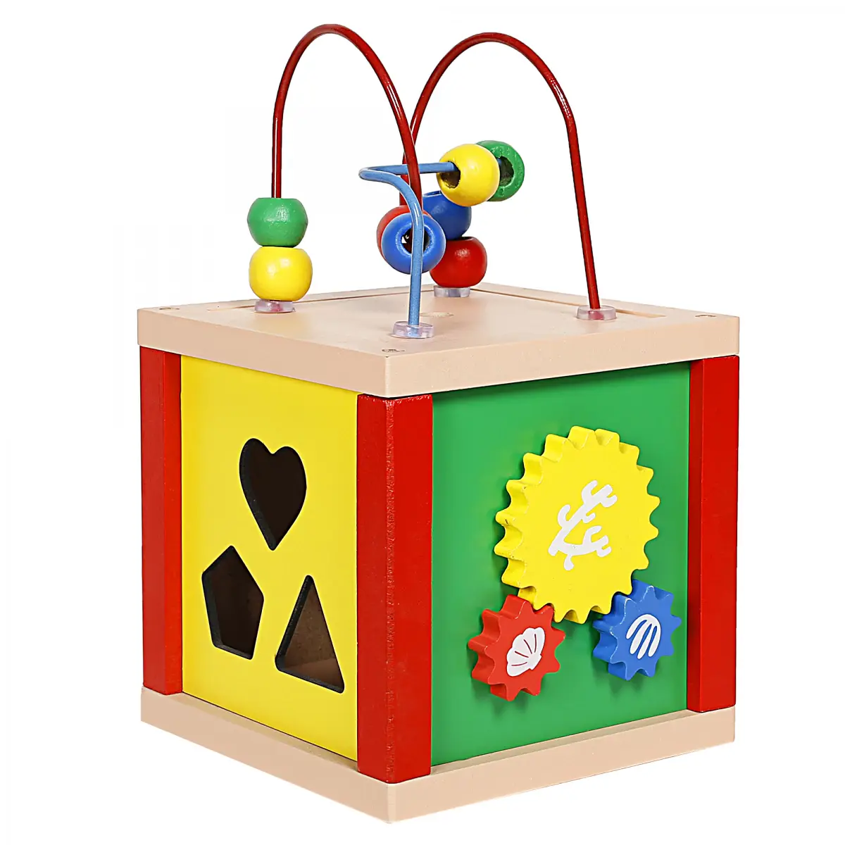 Shooting Star Wooden Activity Cube, 3Y+, Multicolour