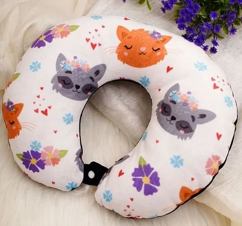 Luvley Ultrasoft Neck Pillow For Kids, White, 3Y+