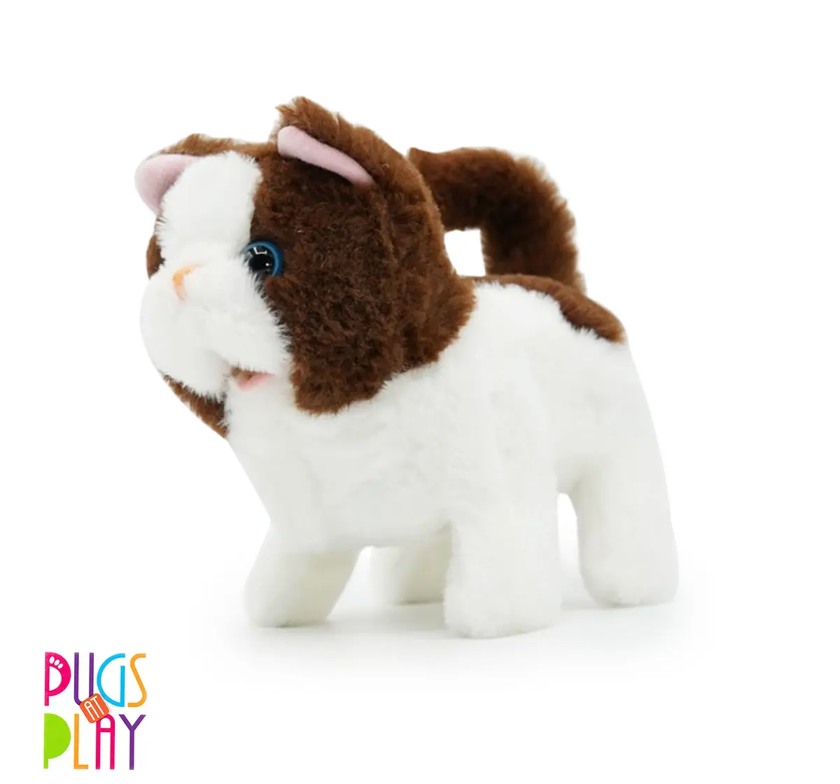 Hamleys Huggable Cuddly Bella Walking Cat Stuffed Toy, Soft Toys For Kids, Cute Plushies Purple, Multicolour, 3Y+