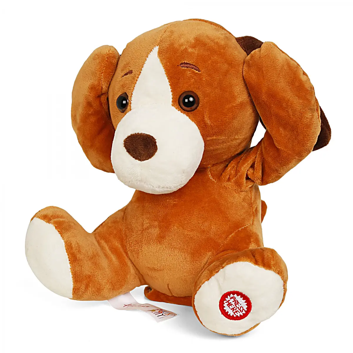 Hamleys Pugs at Play Peek A Boo Dash Dog, Pets Walking Activity Animal Toy, Kids for 3Y+, Brown