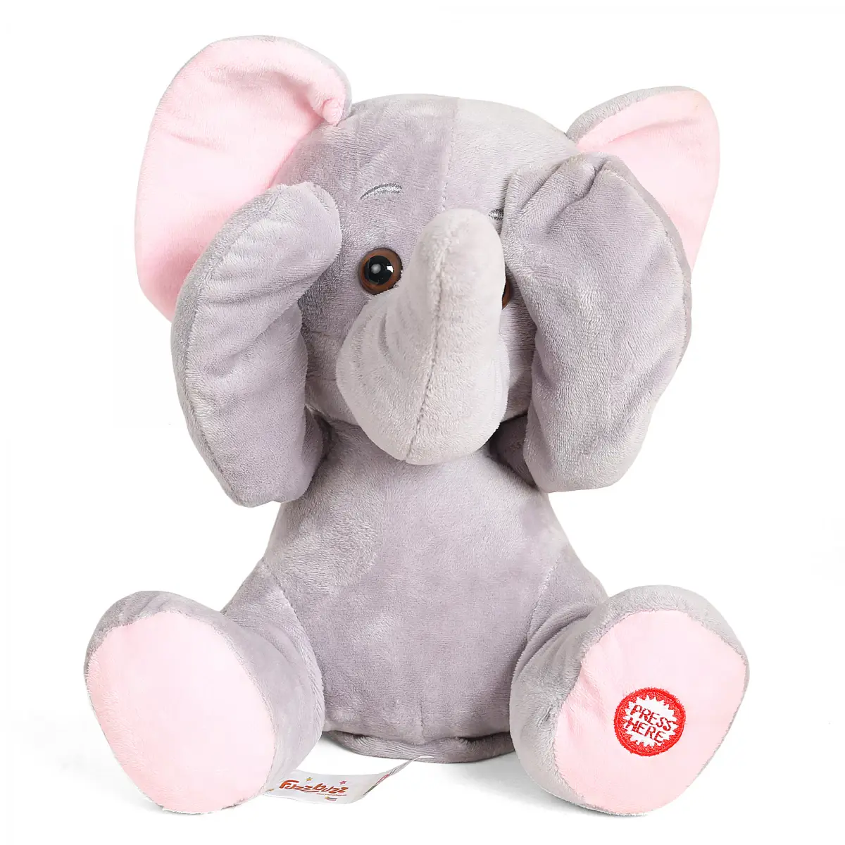 Fuzzbuzz Movers & Shakers Peek A Boo Manny Elephant, 3Y+, Grey