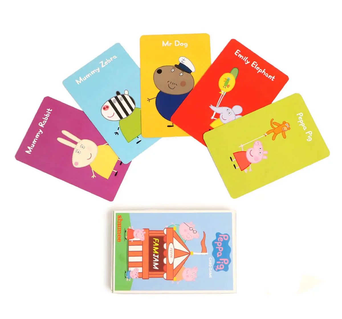 Shumee Peppa Fam Jam Flash Card Game for kids 3Y+, Multicolour