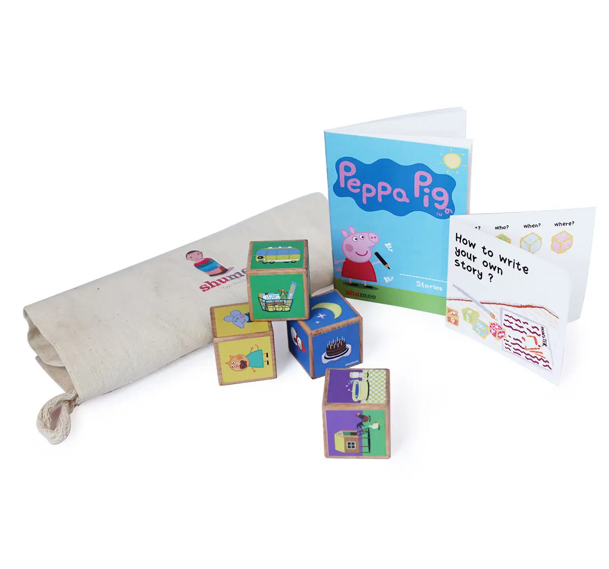Shumee Peppa Story Cubes Activity Game for kids 3Y+, Multicolour