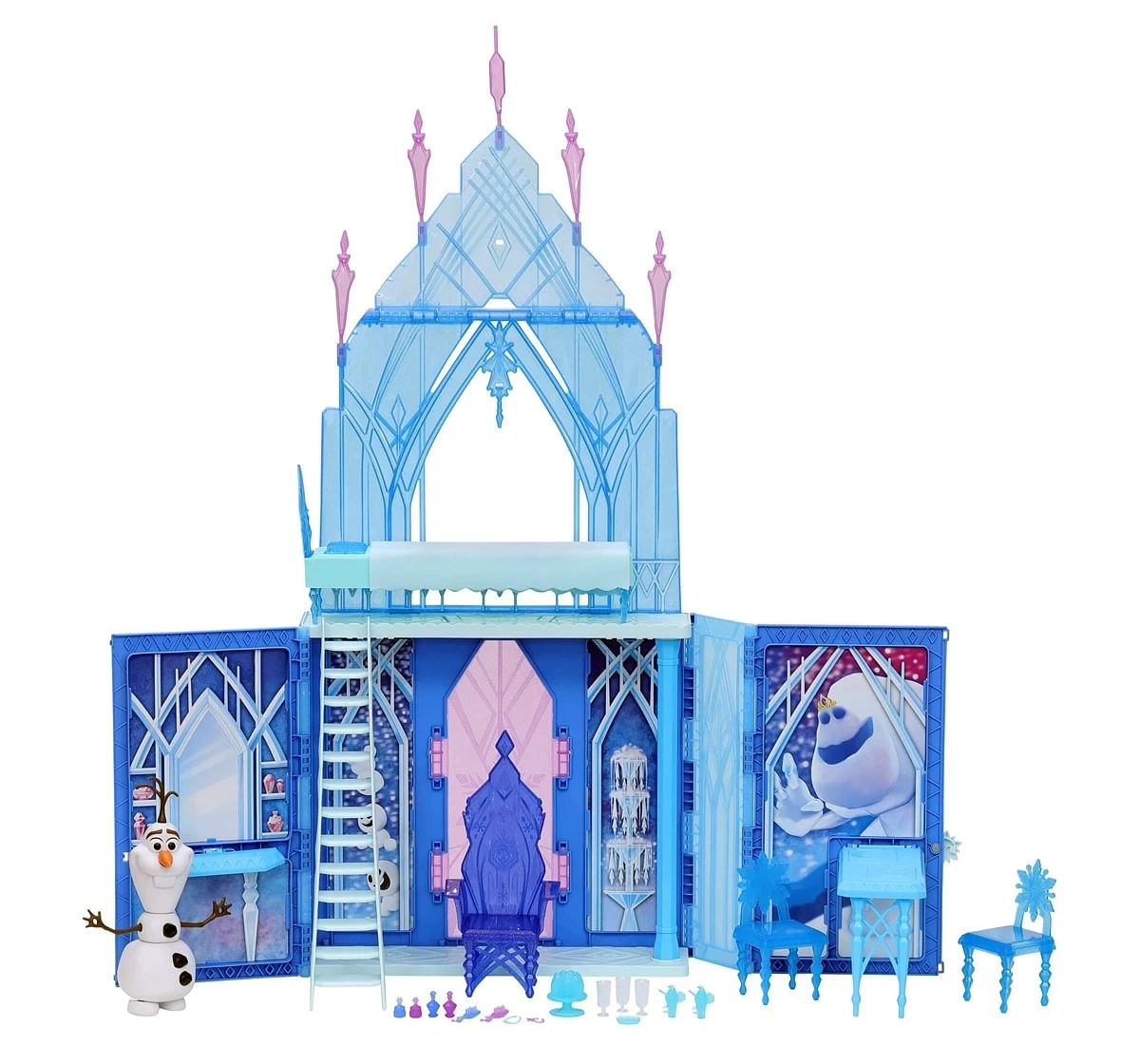 Frozen Fold and Go Ice Palace Castle Set for kids 3Y+, Multicolour