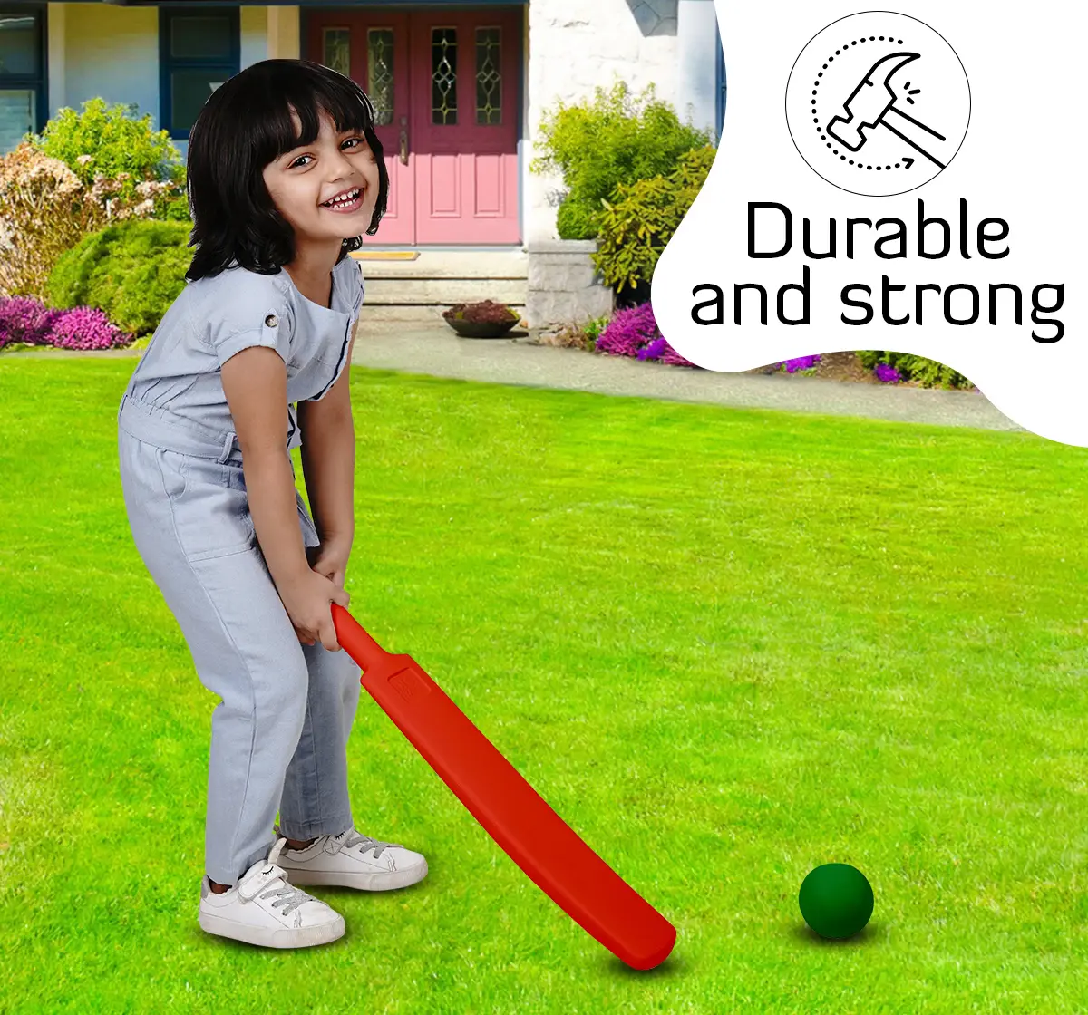 Ok Play My First cricket My First Cricket Set with Stump for Kids Plastic Red 5Y+
