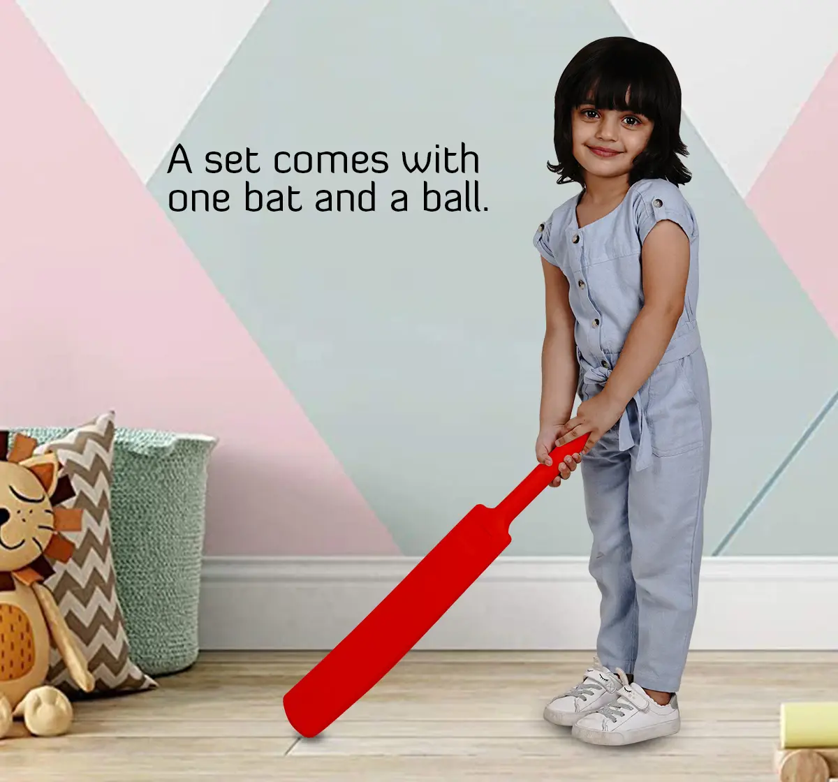 Ok Play My First cricket My First Cricket Set with Stump for Kids Plastic Red 5Y+