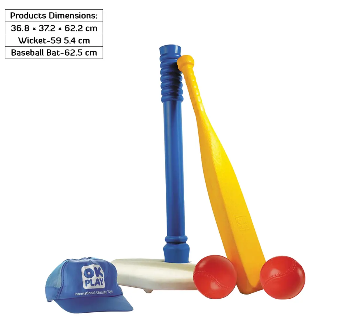 Ok Play Base Ball Baseball Set Toy for toddlers Children kids Plastic Multicolor 5Y+