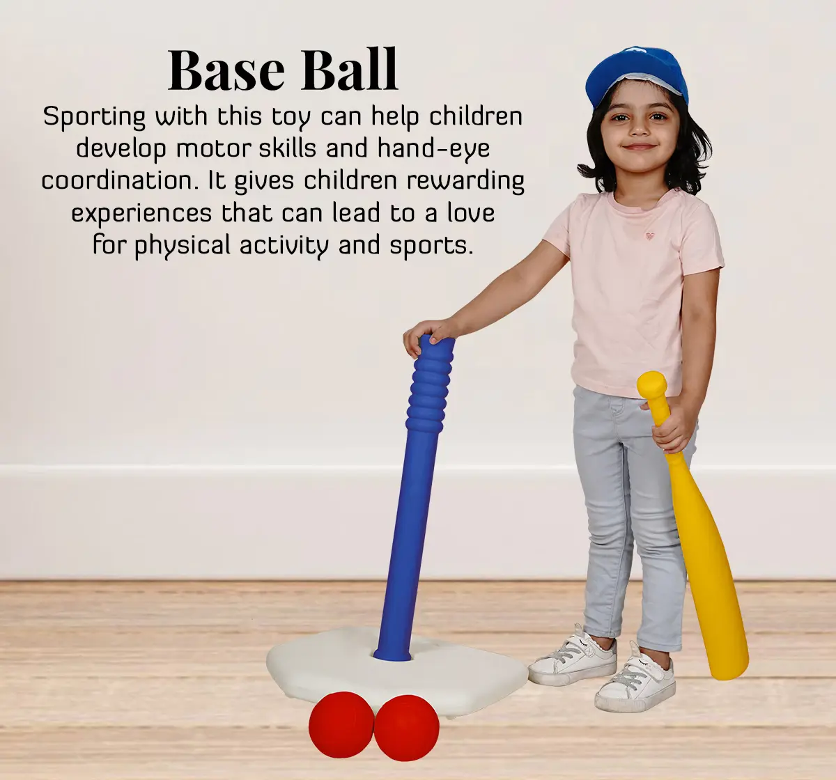 Ok Play Base Ball Baseball Set Toy for toddlers Children kids Plastic Multicolor 5Y+