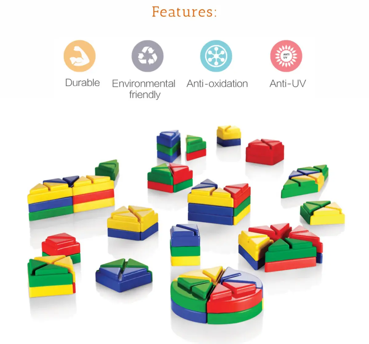 Ok Play Creat a Shape Interlocking blocks Early Learning Educational Toy for Kids Multicolor 3Y+