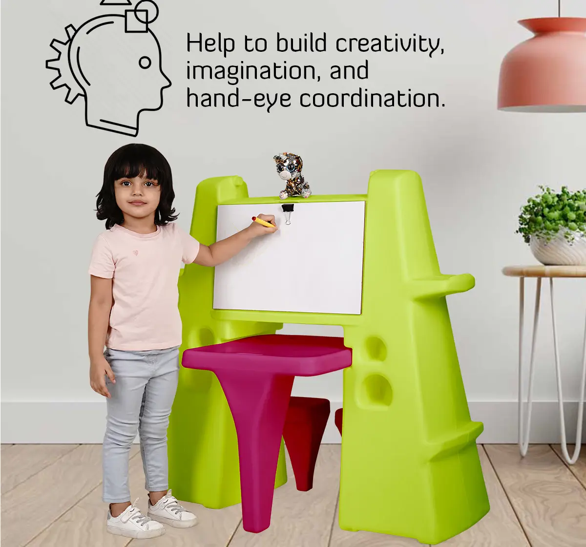 Ok Play Activity Station with Table and Chair Storage for Kids Multicolor 5Y+