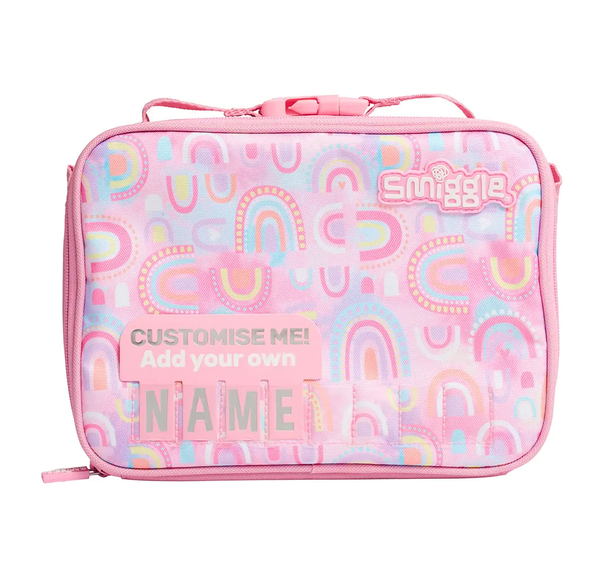 Smiggle Bright Side Classic Attachable Colourful printed bag for Kids 3Y+,  Multicolour