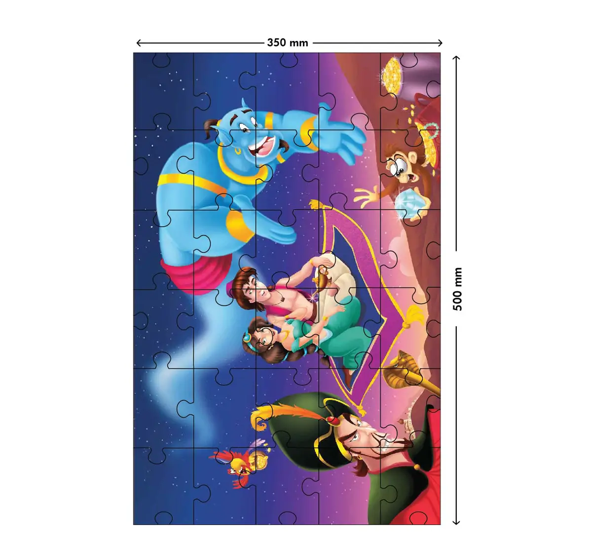 Popcorn Aladdin & Jasmine Puzzle Multicolour 4Y+