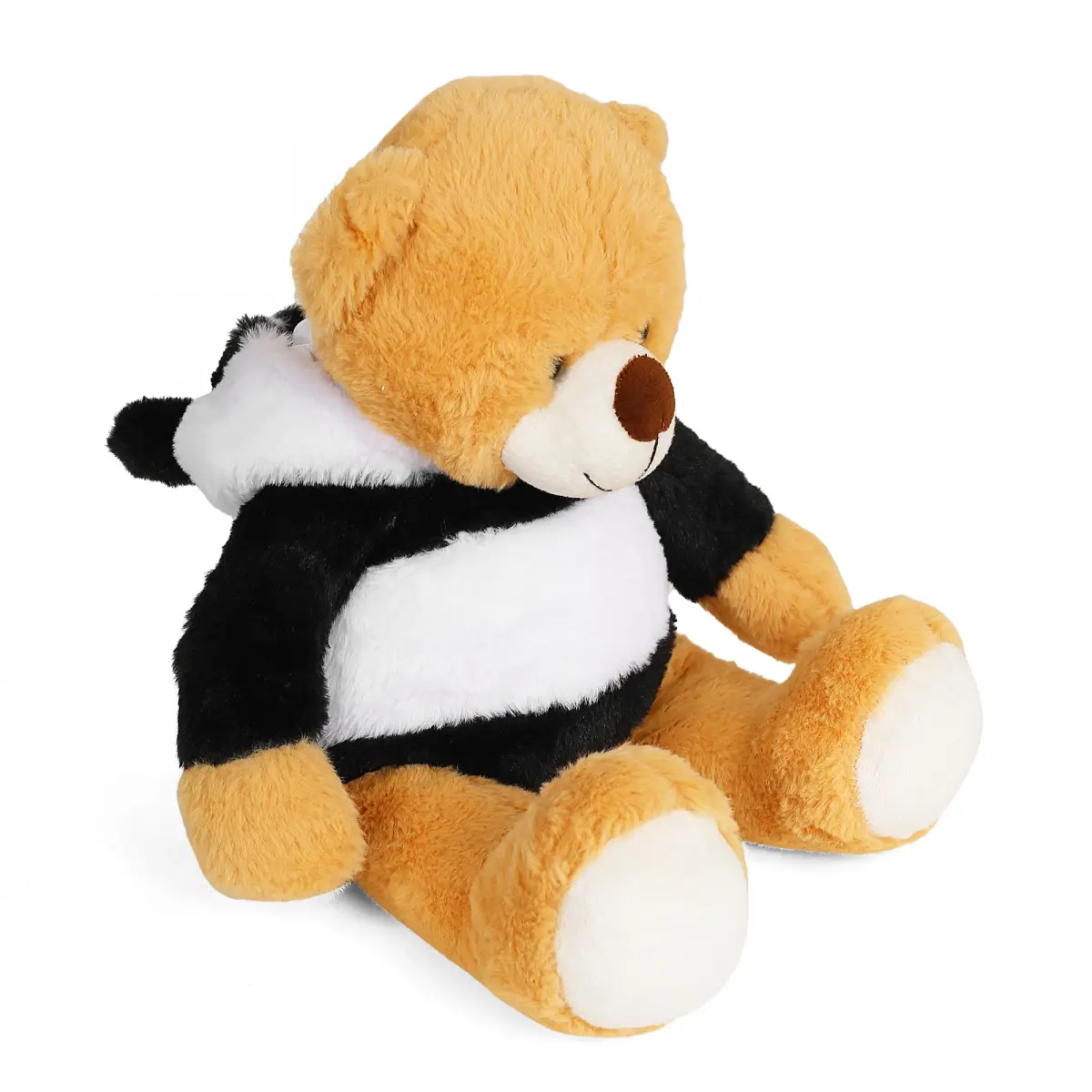 Fuzzbuzz Bear in Panda Hoodie, Soft Toys for Kids, 30cm, 18M+