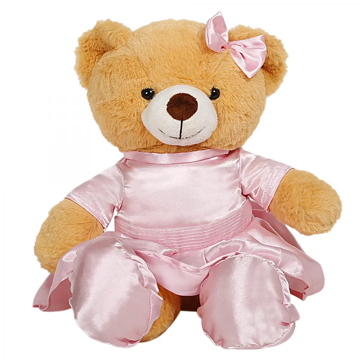 Fuzzbuzz Bear Ballerina, Soft Toys for Kids, 30 cm, Orange