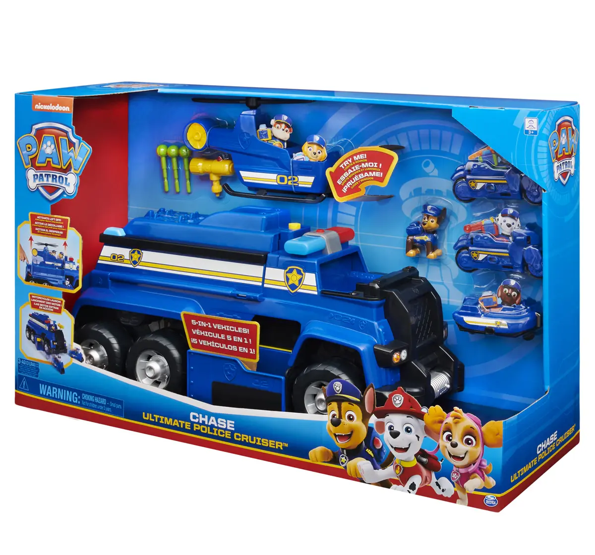 Paw Patrol Chase Dluxe Cruser Chase, Blue, 3Y+
