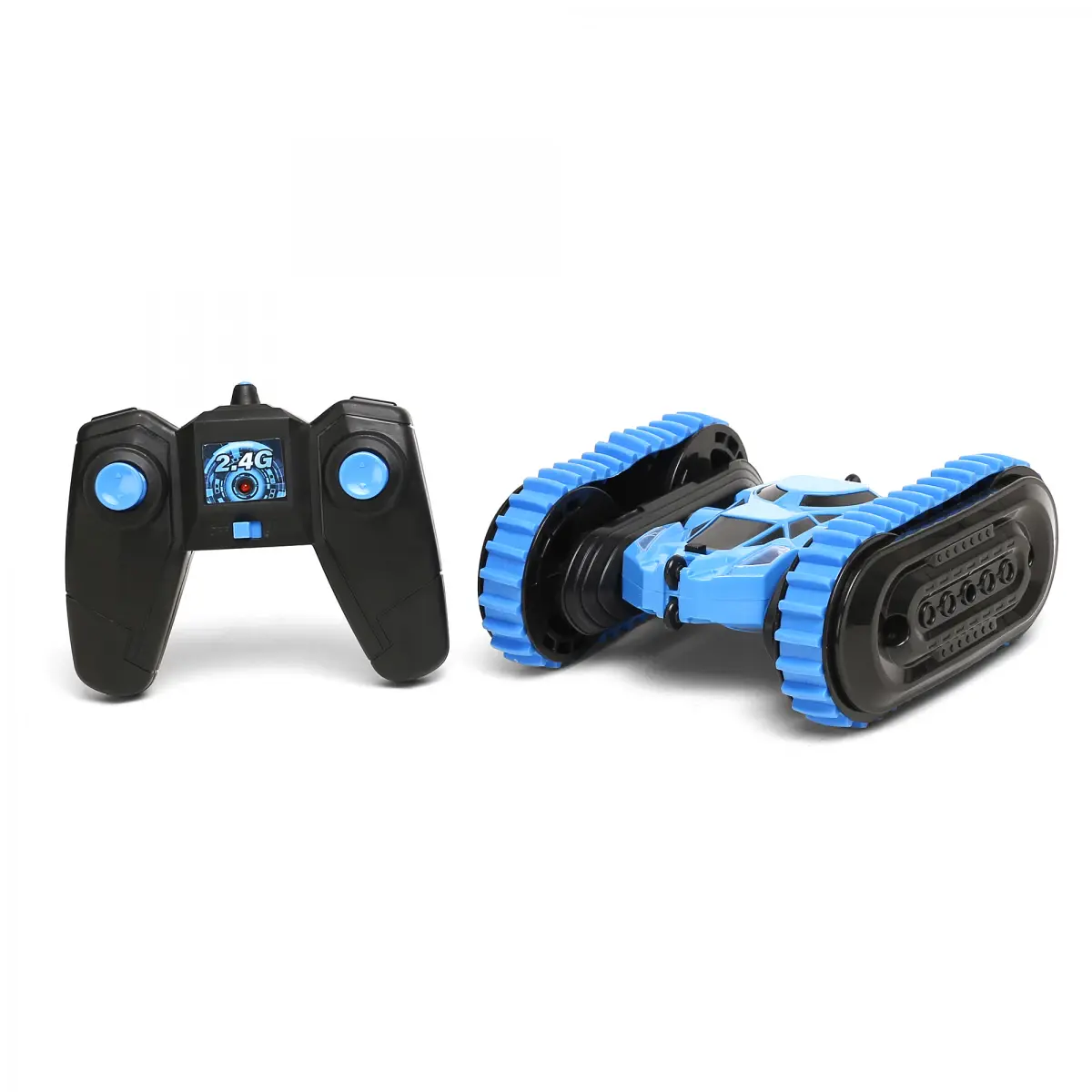 Ralleyz Duo Stunt Double Sided Remote Control Car, 6Y+, Blue & Black