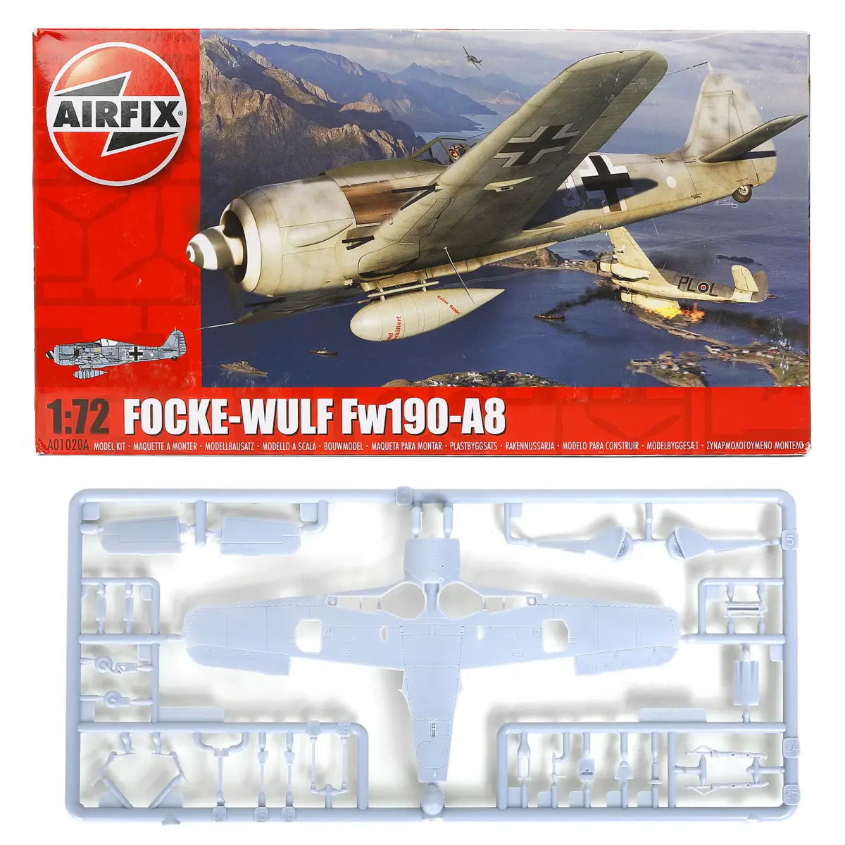 Airfix A01020A Focke WULF FW190-8 Scale Model Kit, 8Y+