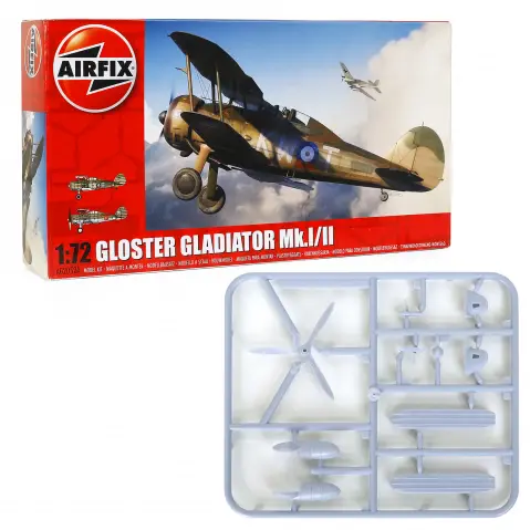 Airfix A02052A Gloster Gladiator Scale Model Kit, 8Y+