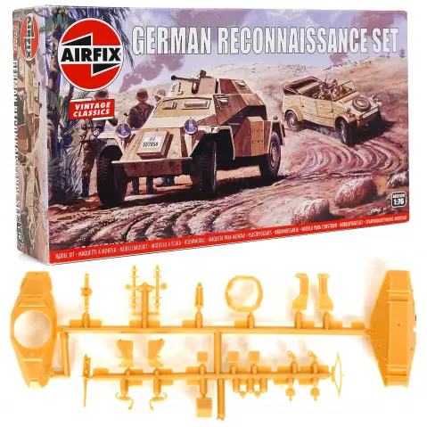 Airfix A02312V German Reconnaissance Set Scale Model Kit, 8Y+