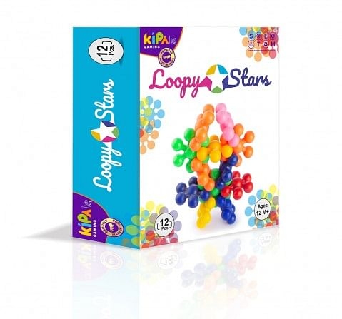 Kipa Loopy Star Interlocking Blocks Educational Construction Blocks for Kids Multicolor 1Y+