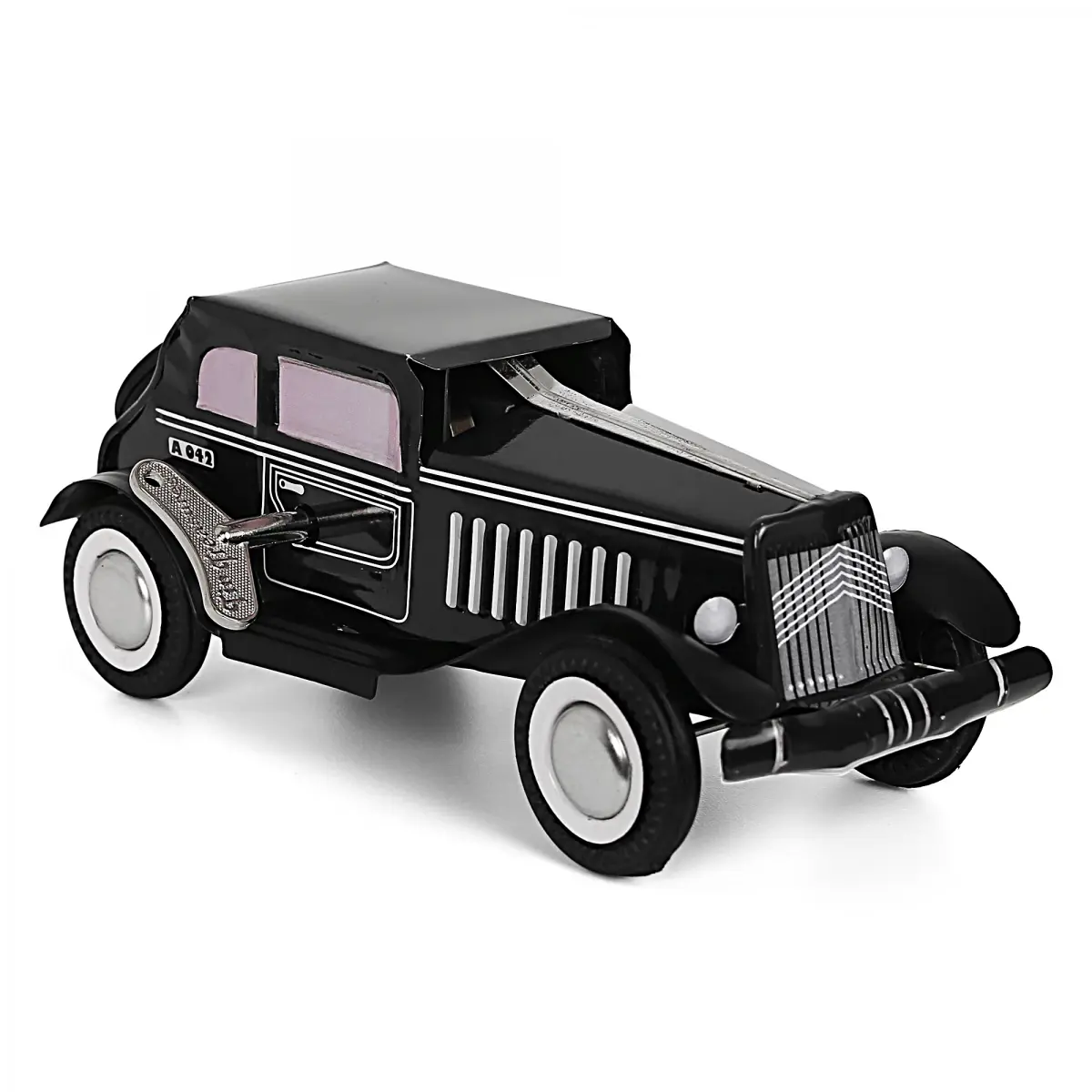 Hamley Classic Wind Up Retro Car, Tin Toy Racing Race Car, Collectible Clockwork Kids Wind Up Toys, Kids For 14Y+, Black