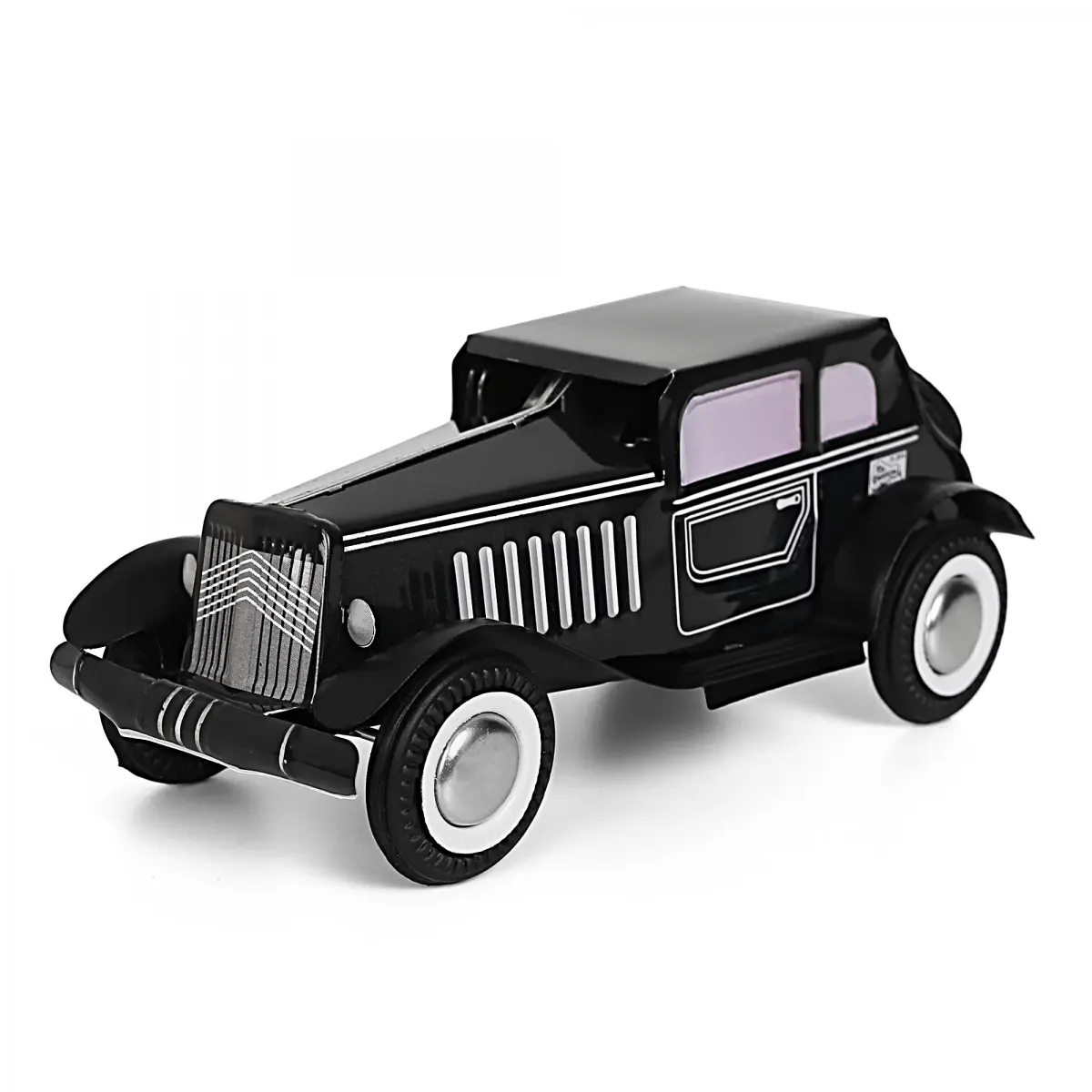 Hamley Classic Wind Up Retro Car, Tin Toy Racing Race Car, Collectible Clockwork Kids Wind Up Toys, Kids For 14Y+, Black