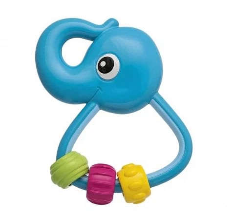 Chicco Easy Grasp Elephant Rattle for Kids 3M+, Multicolour