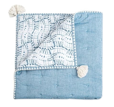 Crane Baby Caspain Collection Quilted Blanket0Y+ Blue