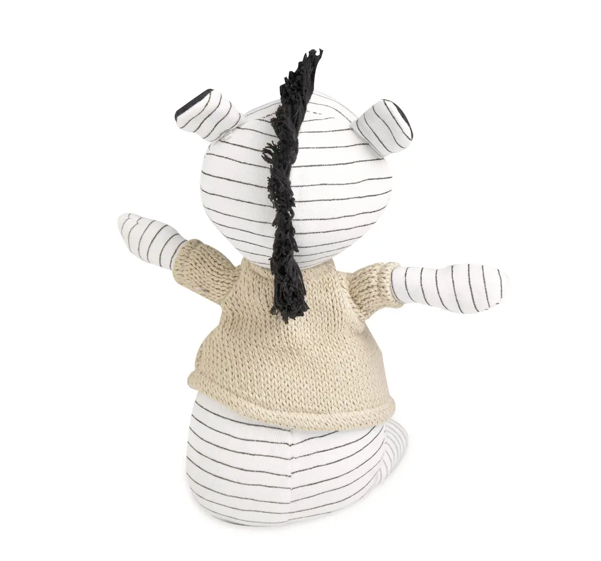 Crane Baby Zulu Zebra Plush Toy0Y+ White