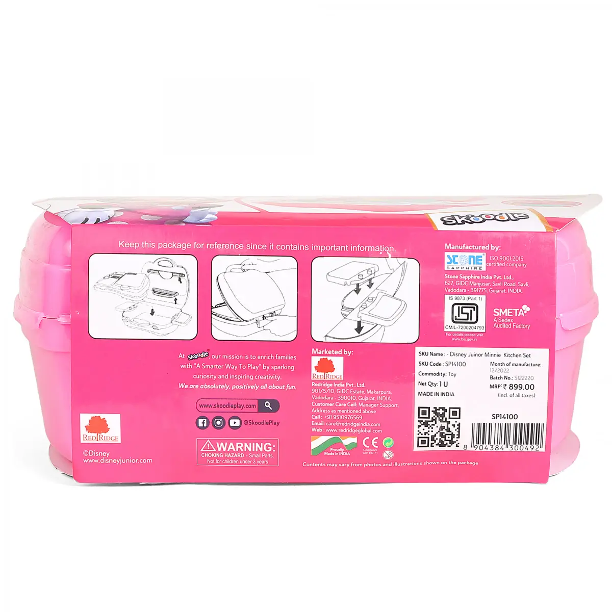 Skoodle Jr. Minnie Kitchen Set, 26PCs, 3Y+, Pink