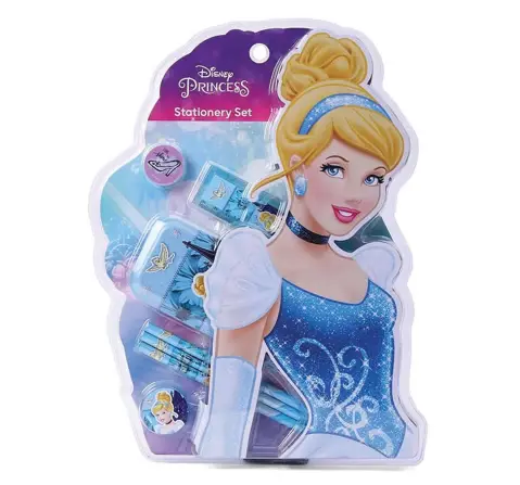 Striders Disney Princess 7-pcs Stationery Set Perfect for School, Creative Writing & Crafts Colorful, Fun, 4Y+