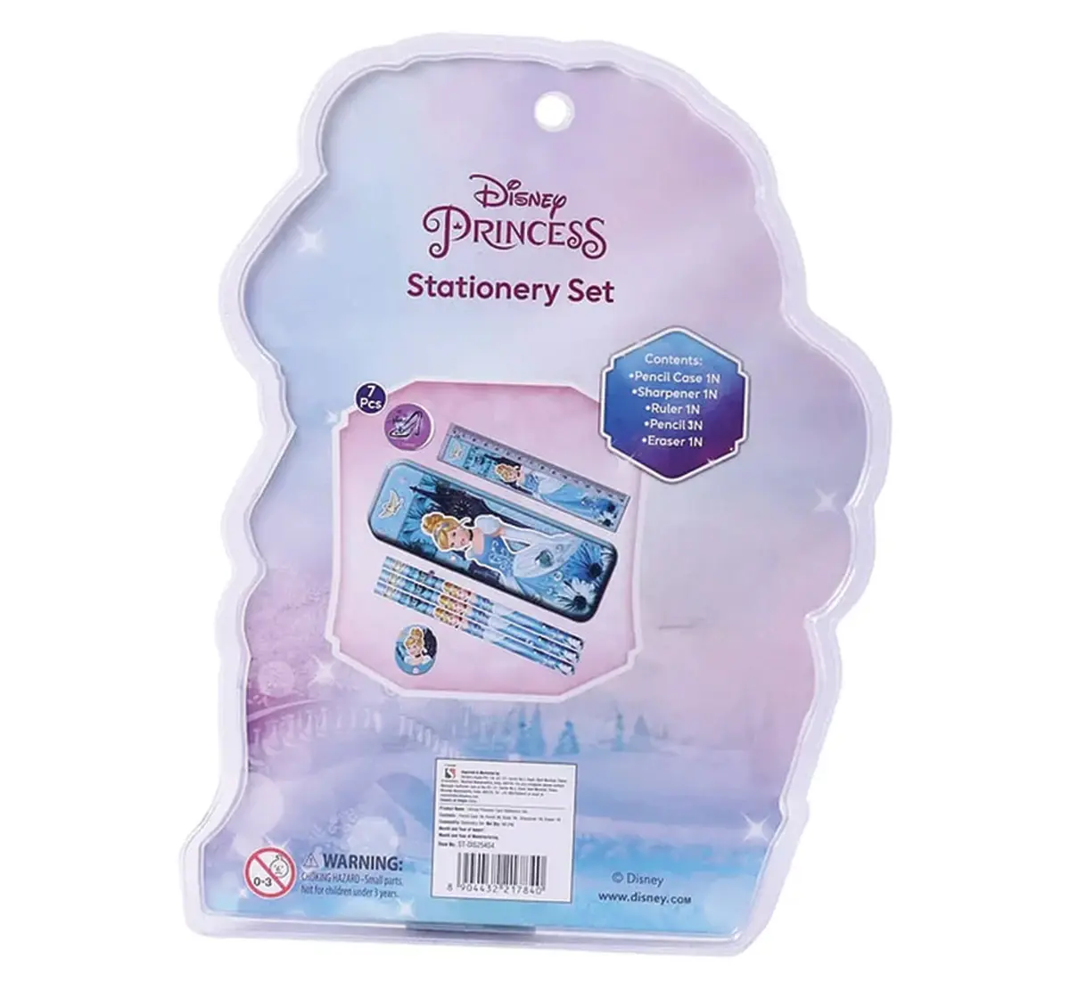 Striders Disney Princess 7-pcs Stationery Set Perfect for School, Creative Writing & Crafts Colorful, Fun, 4Y+