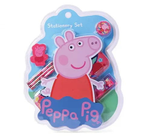 Striders Peppa Pig 7pcs Stationery Set Fun, Colorful & Creative Supplies for Kids Perfect Gift for School, 4Y+