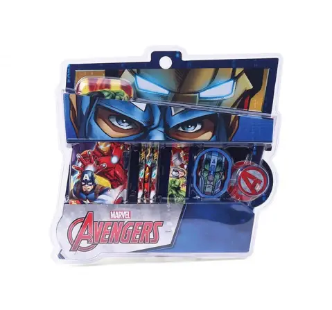 Striders Avengers 7-in-1 Marvel Stationery Set Perfect for School, Gifting & Creativity, 4Y+