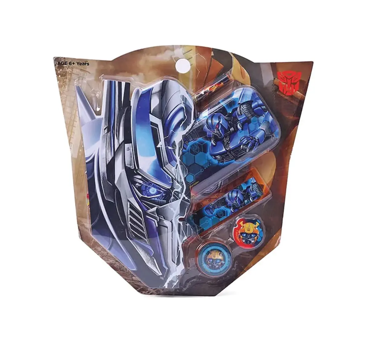 Striders Transformers 5-Piece Stationery Gift Set Premium Kids Writing Supplies with Iconic Autobot Designs, 4Y+