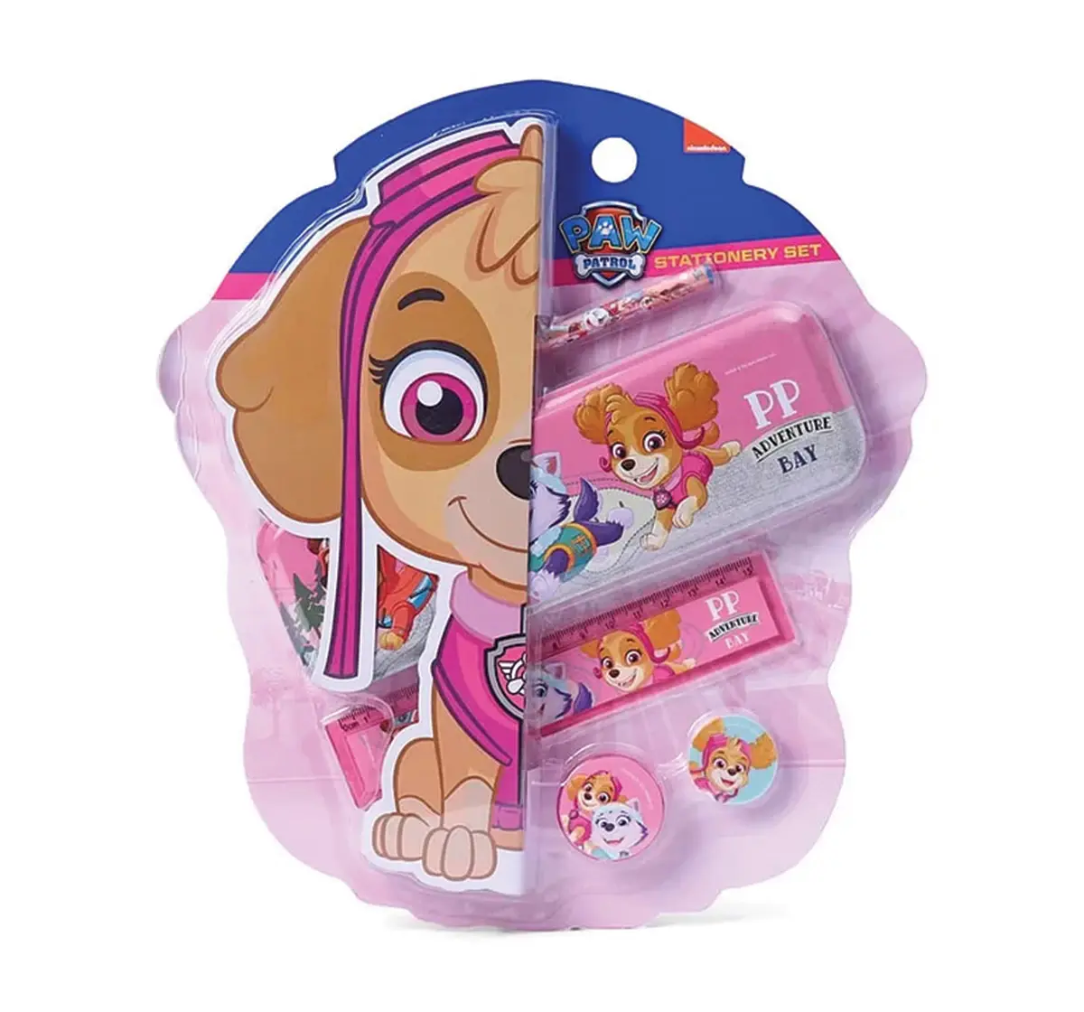 Striders Paw Patrol Skye Cart 5-Pieces Stationery Set Kids' Back-to-School Supplies, Cute Skye Design, Perfect for School & Office Use, 4Y+